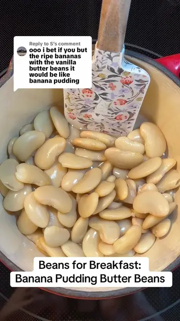 Replying to @S  Banana Pudding Butter Beans 1 can butter beans, drained and rins
