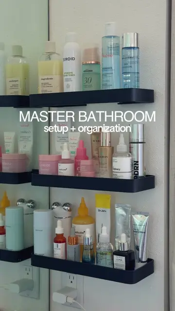 I wanted to make my master bathroom fuctional yet clutter-free and I think I ach