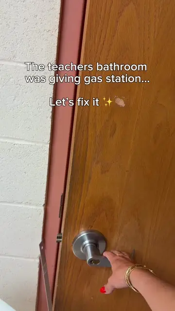 I was using the teachers lounge bathroom after a PTO meeting and said NO MA’AM t