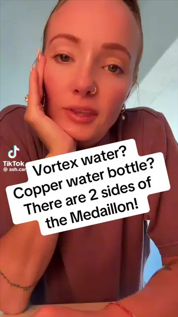 Vortex water, Copper water bottle? There are 2 sides of the Medaillon! #water #c