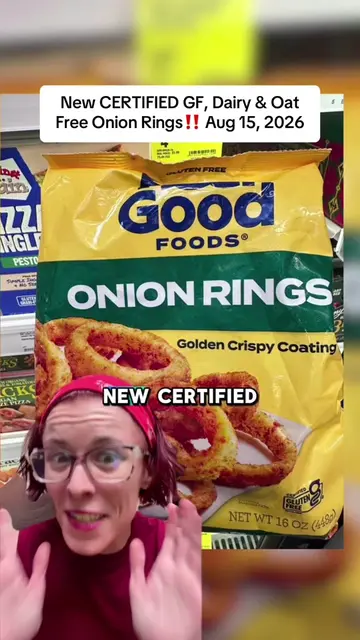 NEW GLUTEN, DAIRY & OAT FREE @Feel Good Foods onion rings are here!! 😭😍🎉 HUGE