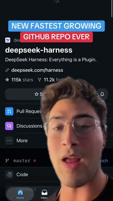 New fastest growing GitHub repo ever #aiagents #deepseek #agentharness #claudeco