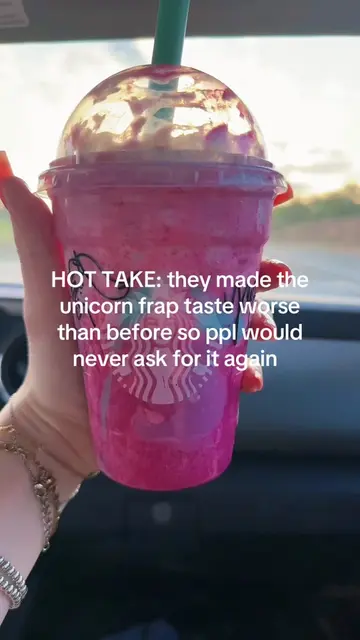 It tastes good to me tho I like it #2016throwback #unicornfrappuccino #starbucks
