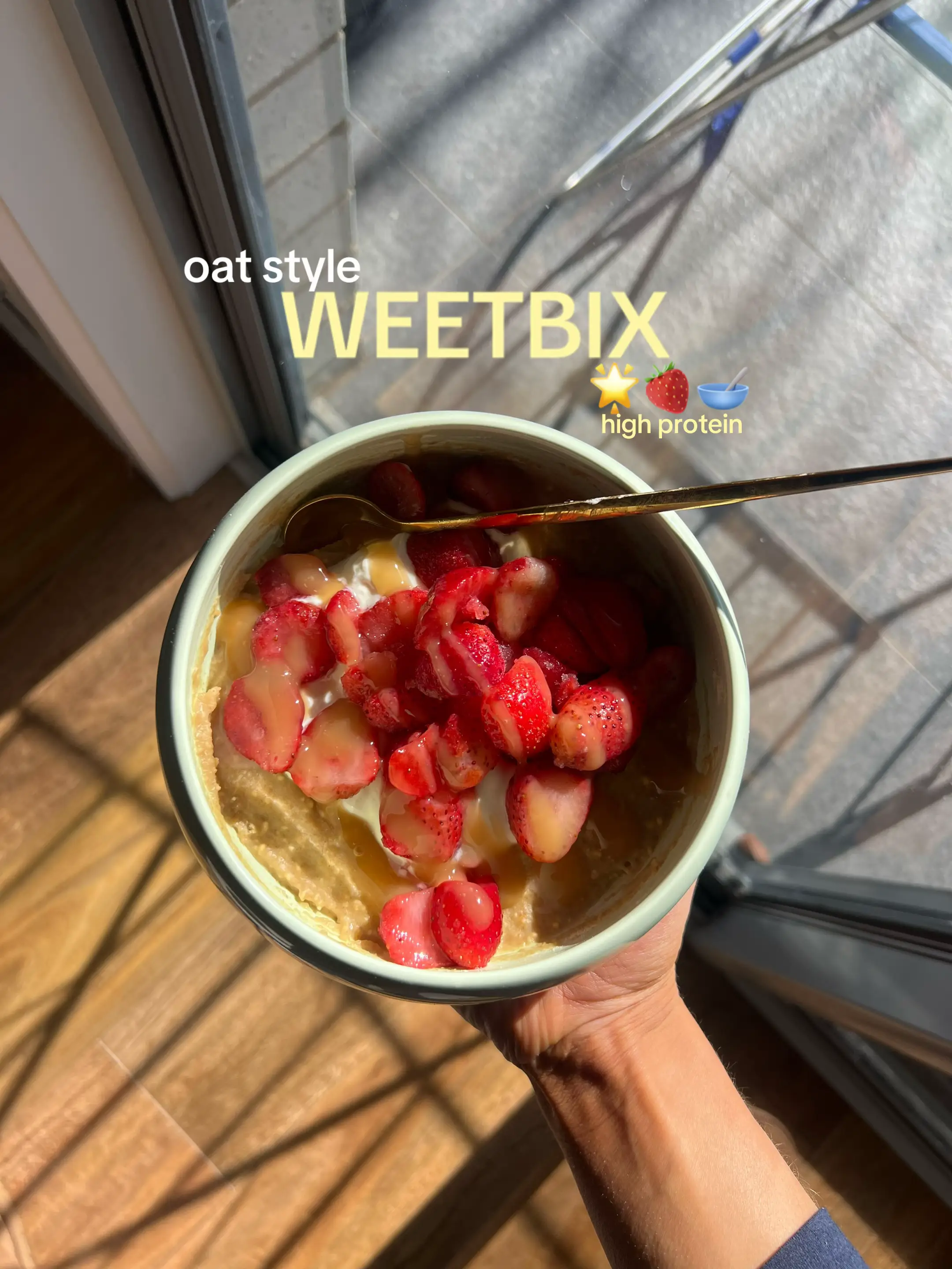 simple but so good!! swipe to see how to make 👏🏼 #highprotein #weetbix #protei