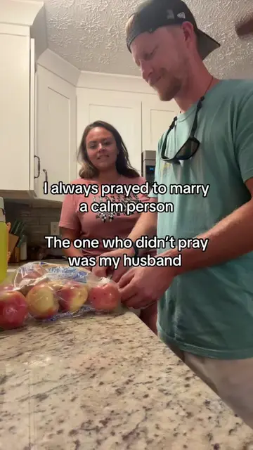 He should’ve prayed harder tbh 🤣 #marriagehumor #marriage #marriedlife #bluecol