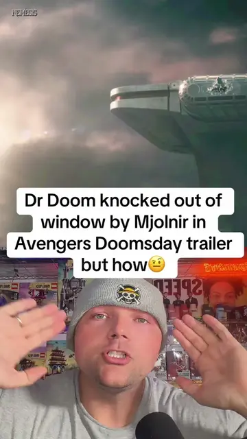 Dr Doom knocked out of window by Mjolnir in Avengers Doomsday trailer but how🤨 