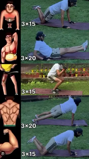 5 powerful bodyweight exercises you can do anywhere, no gym needed! 💪🔥 Build s
