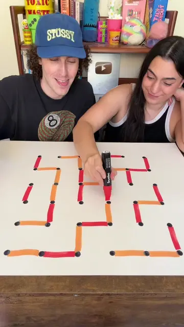 GRID WAR😈🏁 (Apple🍎 vs Book📙 edition) #GameNight #boardgames #games #couplesc