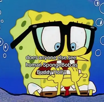 I feel like they match eachothers vibes  #fyp #spongebobsquarepants #buddyholly 