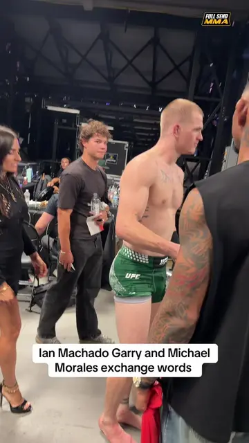 Ian Machado Garry and Michael Morales exchanged words after Garry’s main event w