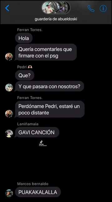cuenta la leyenda que dos minutos después saco a Ferran del grupo #gavi #pedri #