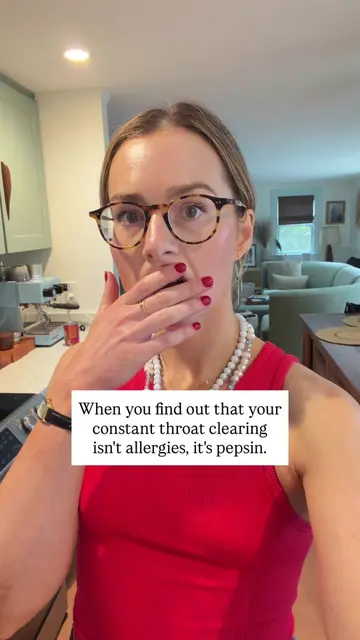 When you find out your constant throat clearing isn't allergies, it's pepsin. 🌿