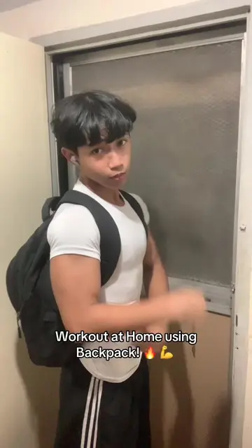 Homeworkout using your Backpack only 🔥 #homeworkout #gym #dumbbell #fitness #fy
