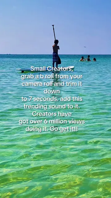 Small Creators, grab a b roll from your camera roll and trim it down to 7 second