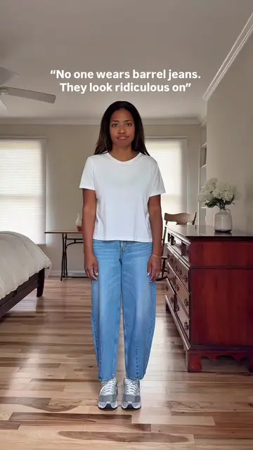 Barrel jeans can be a controversial topic of discussion 😂 but they can look so 