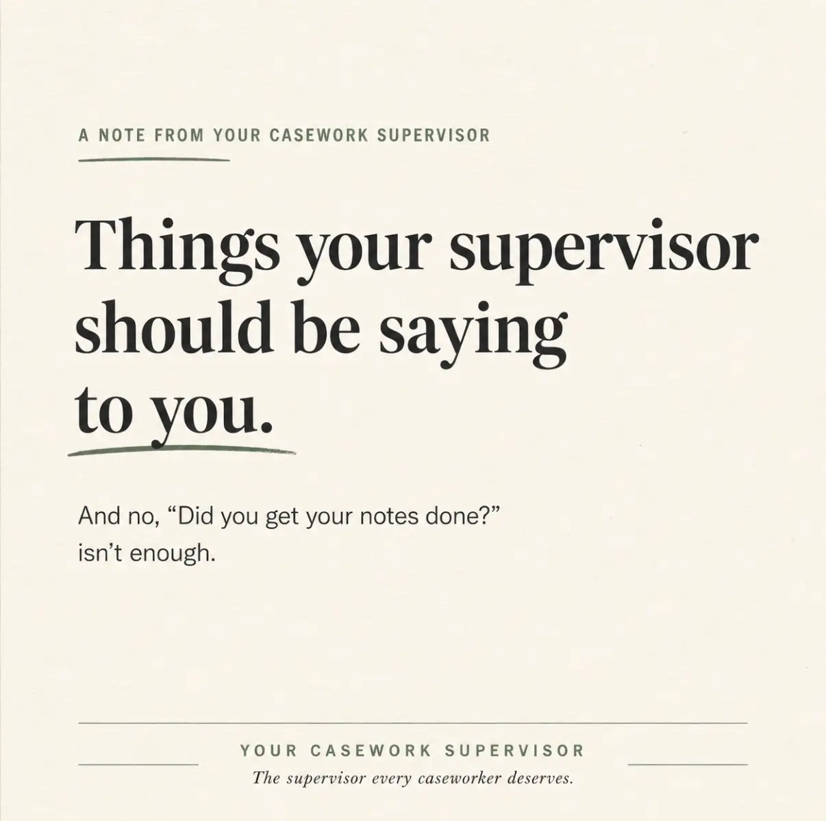 If you’re a caseworker who gets nervous before calling your supervisor because y