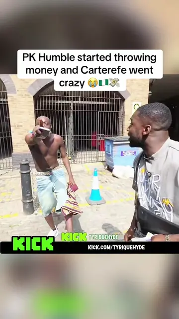 PK Humble started throwing money and Carterefe went crazy 😭🇳🇬💸 @TyriqueHyde 