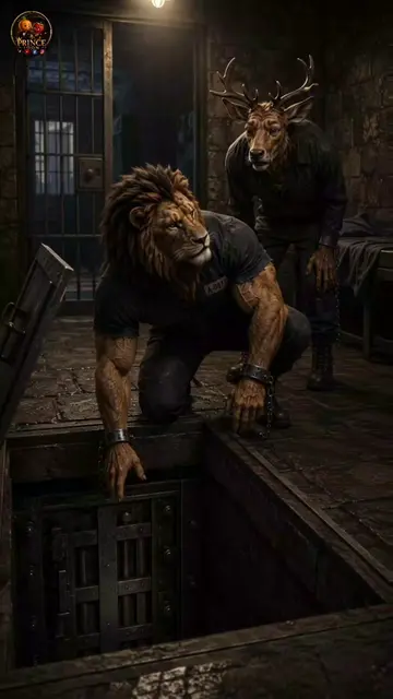 Part,4/ Loin comes to first time in jail 💀🔚 comment for part 6..🔜 #aianimalvi