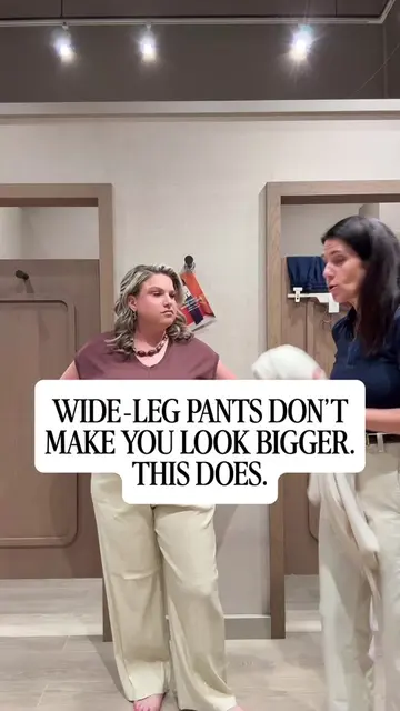 WAIT until you see where your top should actually hit with wide leg pants.  Wide