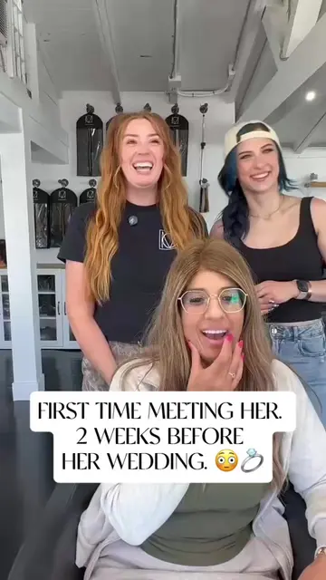 Two weeks before her wedding… and this was our FIRST time meeting. 😳💍 Talk abo