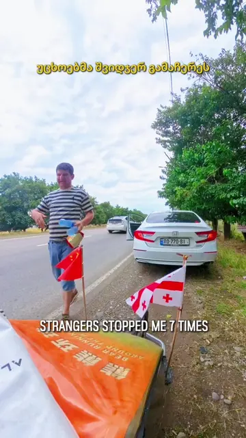 On Day 500, strangers stopped me 7 times as I entered Tbilisi 🇬🇪 Water, drinks