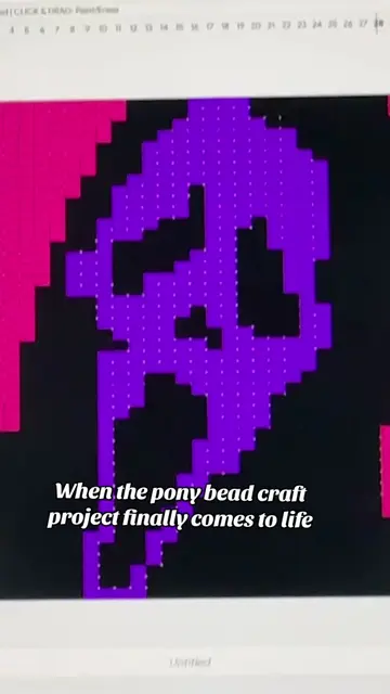 Chat, it finally made it out of the craft idea box. My Scream Pony Bead Tapestry