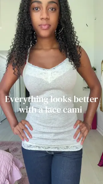 Everything looks better with a lace cami #lacecami #2000sfashion #y2kaesthetic #