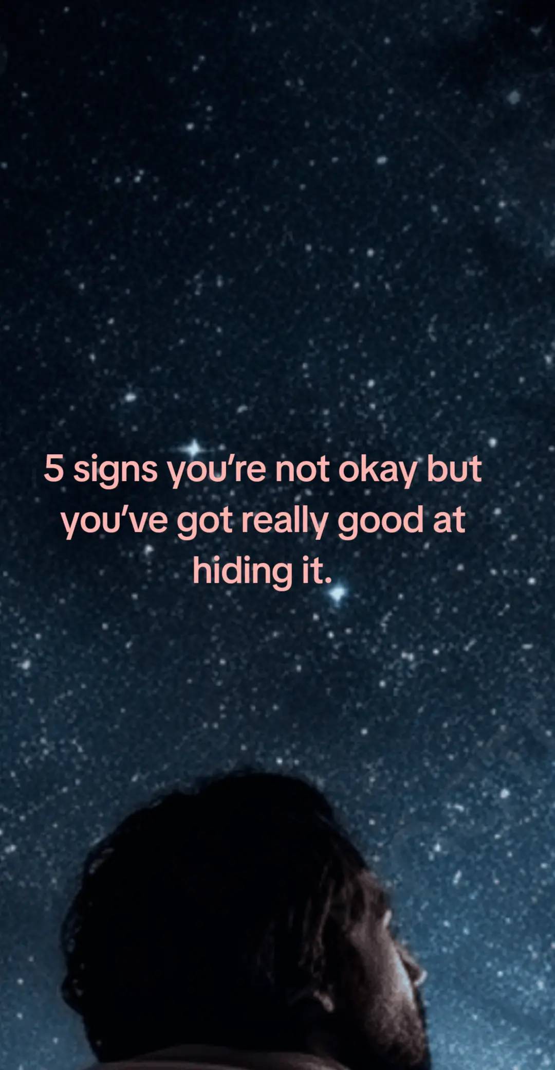 Struggling and hiding it well is smiling when you are breaking inside. It is kee