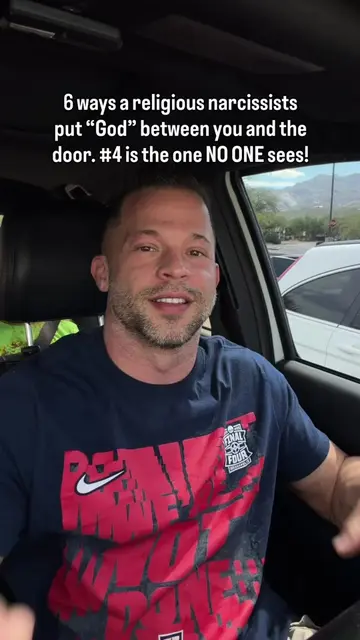 6 ways religious narcissists put “God” between you and the door. 1️⃣ The parking