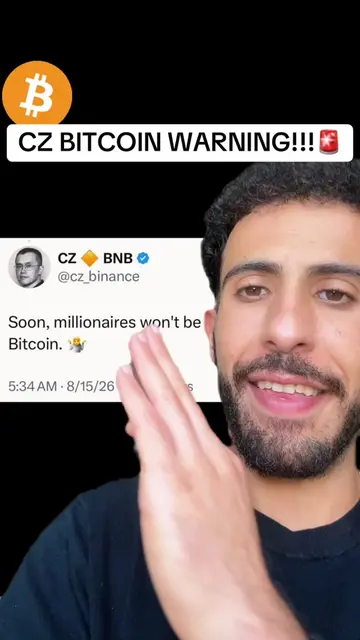 CZ BITCOIN WARNING!!!🚨#btc #bitcoin #binance #crypto #cryptocurrency 