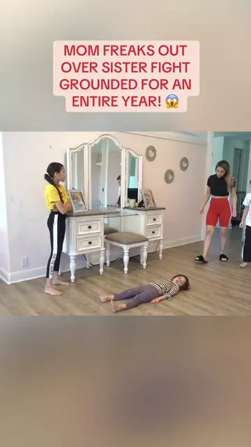 MOM FREAKS OUT OVER SISTER FIGHT GROUNDED FOR AN ENTIRE YEAR! 😱#shockingreactio