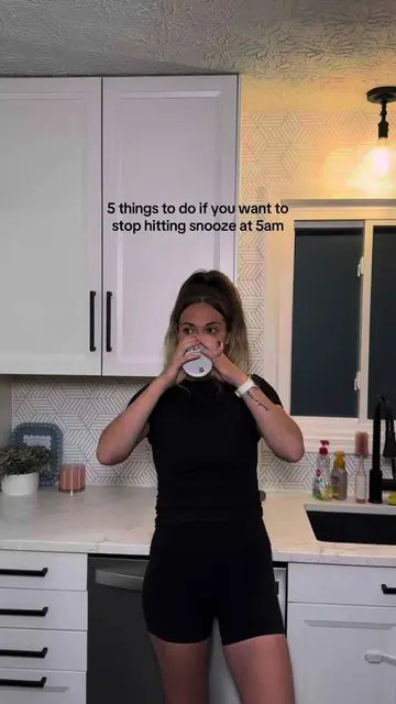 5 things to do if you want to stop hitting snooze at 5am:  1. Set an empowering 