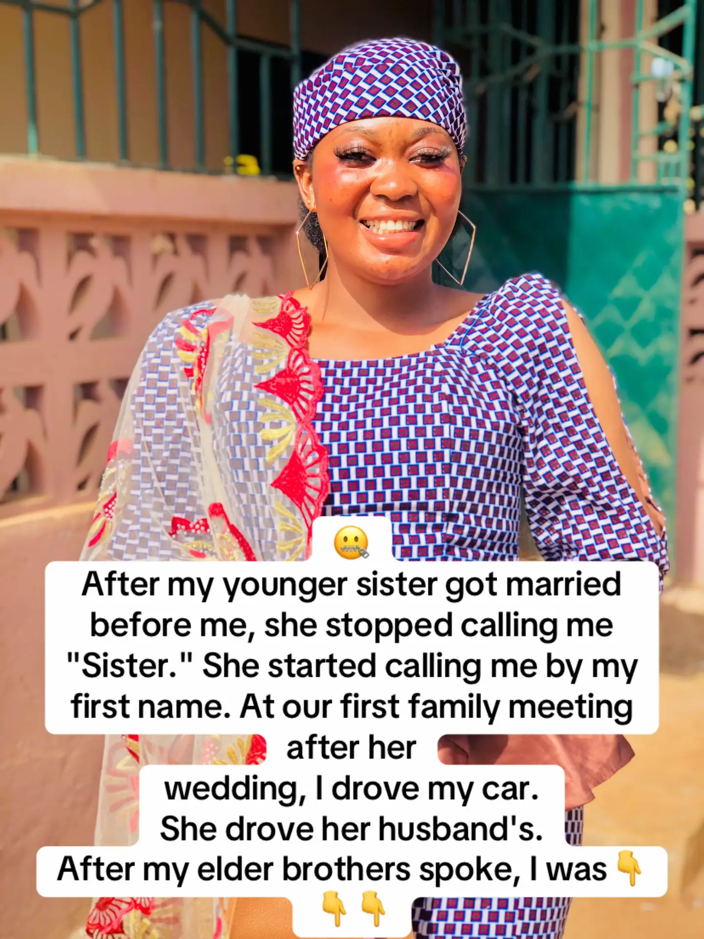 After my younger sister got married before me, she stopped calling me "Sister." 