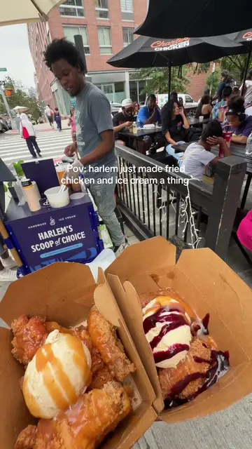 @CharlesPanFriedChicken and @Sugar Hill Creamery just did something crazy🍦🍗✨ #