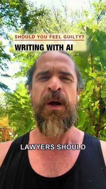 Lawyers, unlike a creative writer, should not feel guilty for using AI because t