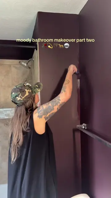 Part 2 - moodifying my bathroom 🥀🐆 #darkacademia #maximalism #bathroommakeover