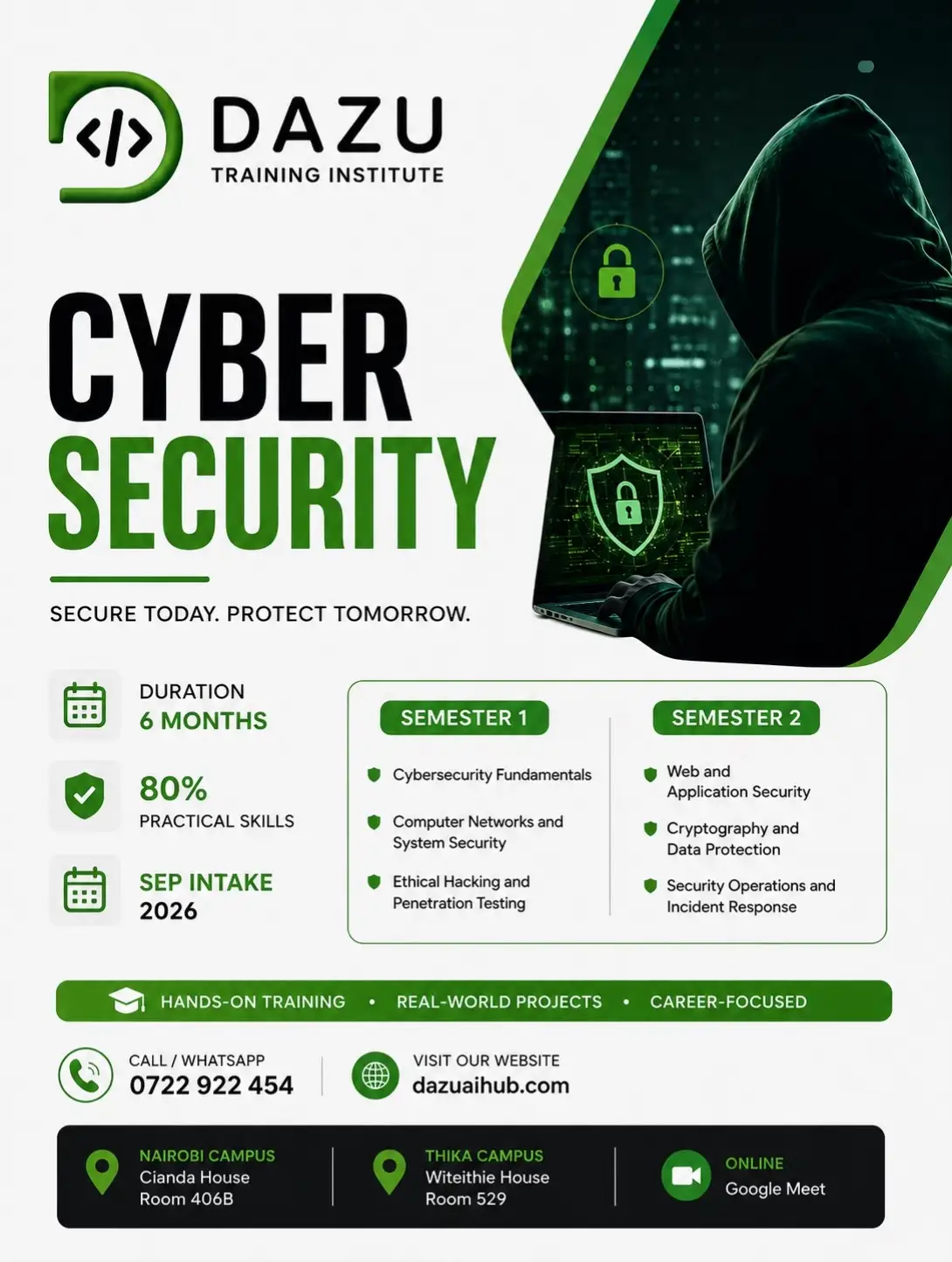 Want to become a Cyber Security professional in just 6 months? 🔐💻 Our Septembe
