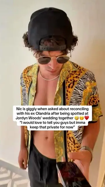 Nic is giggly when asked about reconciling with his ex Olandria after being spot