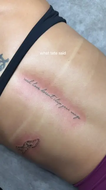 in love with my new tattoo! spoken by the queen herself @tate mcrae 🤍🪽 #tattoo