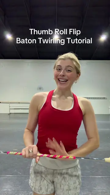 Thumb Roll Flip Baton Twirling Tutorial #batontwirling #majorette #baton #twirli