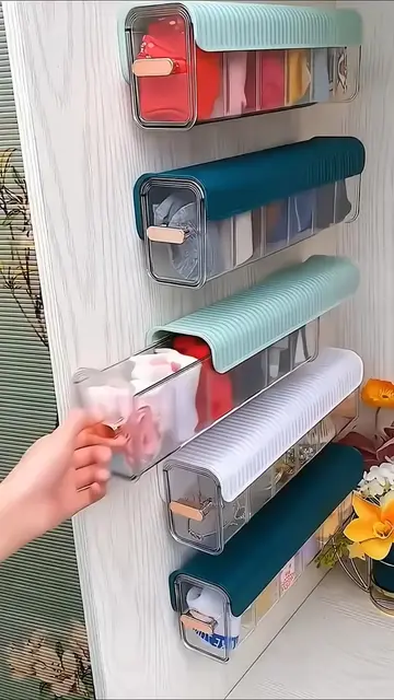 Wall storage to tidy your drawers. Must- have organizer for small spaces.#organi