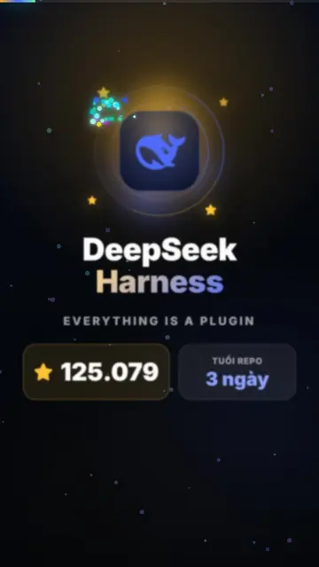 3 ngày tuổi. 125.000 sao. Nhanh nhất lịch sử GitHub 🤯 DeepSeek mở source Harnes