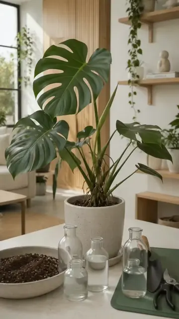 Growing Monstera Aerial Roots 🌿 Follow us for more growing experiments and plan