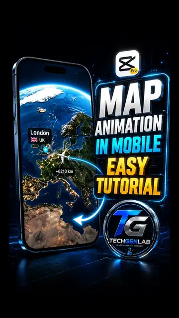 Viral Map Animation in Mobile Phone 🤳📱  #capcut #viral #foryou #fyp #trending 