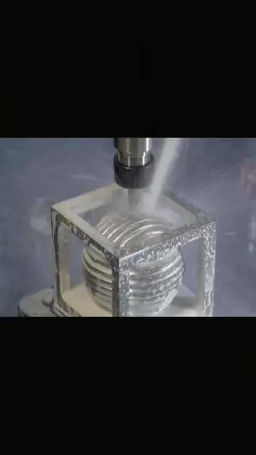 Milling a”ball-in-a-box” #cnc #cncmachining #custom #part #factory #viral #cncmi