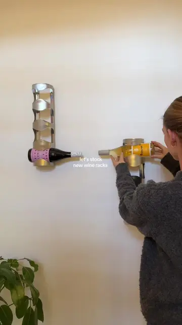 cute wine bottle recommendations are welcome 🍷 #wineracks #interiordesign #home
