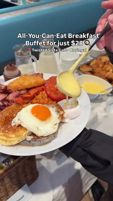 all-you-can-eat breakfast buffet, just like at a hotel, at this café in Karingal