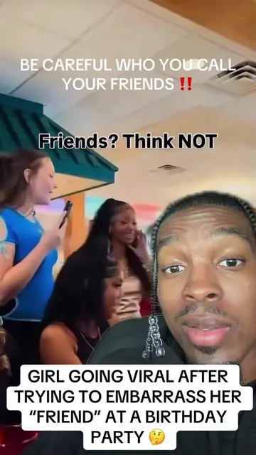 GIRL GOING VIRAL AFTER TRYING TO EMBARRASS HER “FRIEND” AT A BIRTHDAY PARTY 🤔 #