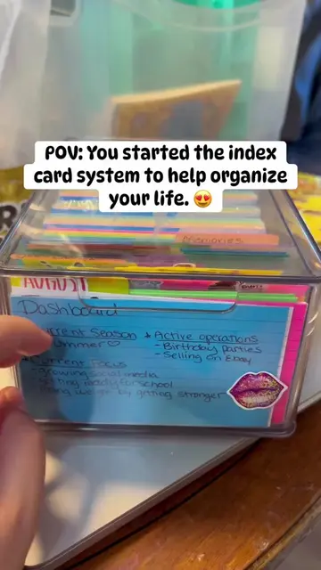 This index card planning system has changed my life!  ##indexcardplanner##planne