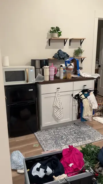 Let’s clean my 13 year old’s apartment!  It’s been a while since I’ve done one o